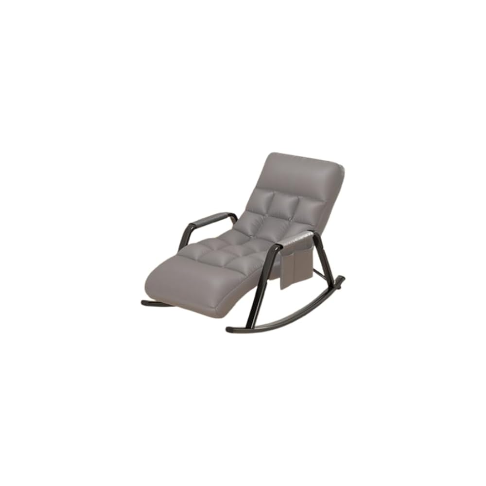 Tech Fabric Rocking Recliner Chair – Convertible Sleeper, Single Seater Lazy Sofa for Home, Balcony & Leisure Use,F