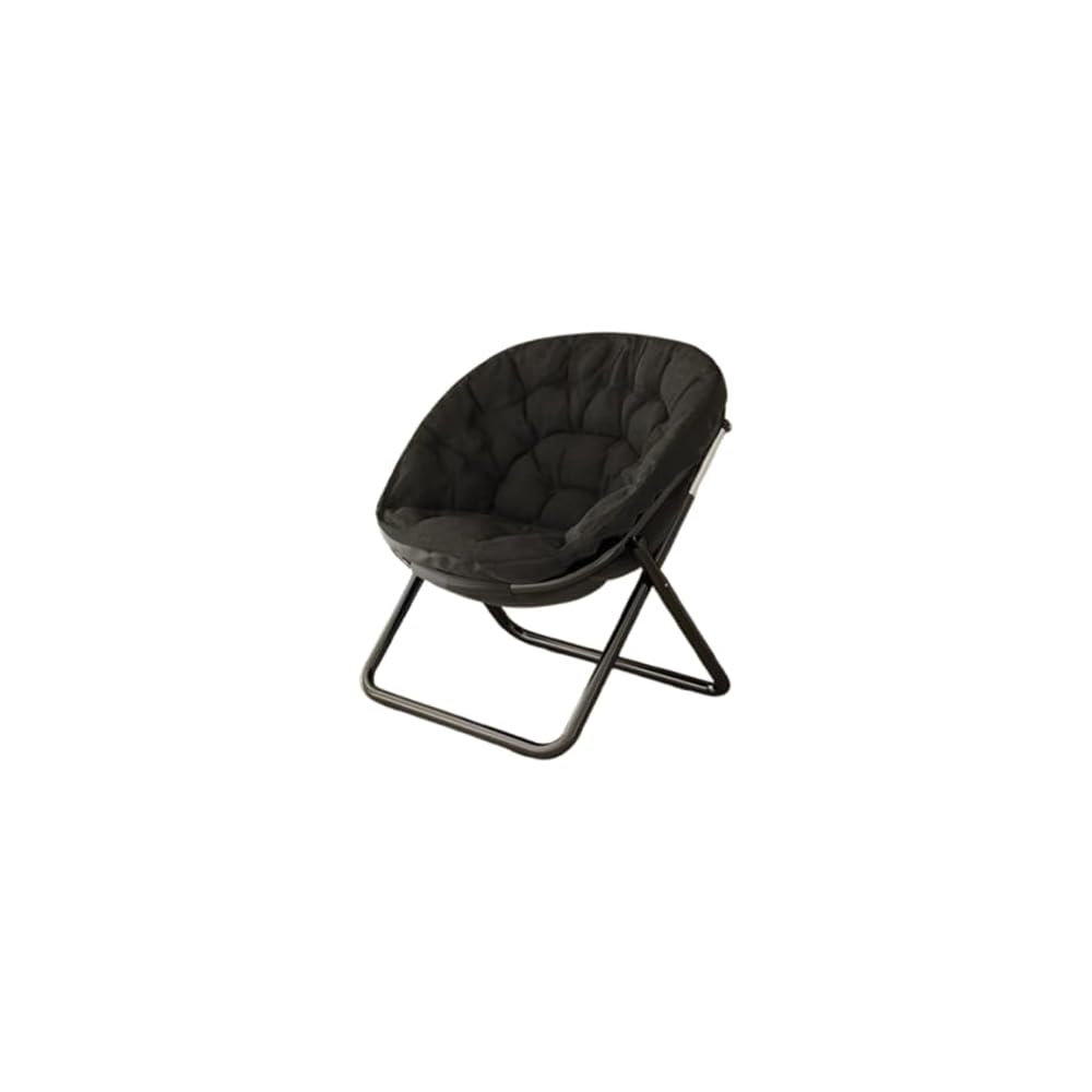 Faux Fur Folding Disk Chair for Cozy Relaxat in Bedroom Living Room and Dorm – Slish Portable Seat for Comfort and Versatili