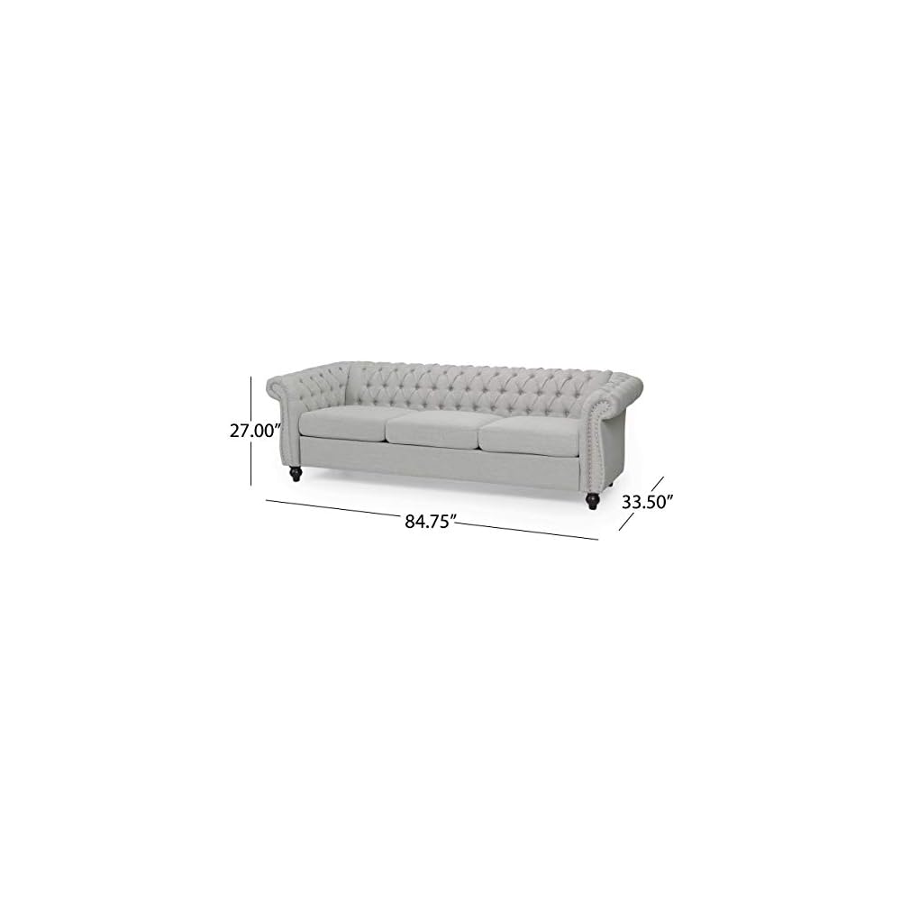 Christopher Knight Hom Norma Sofas, Cloud Gray, Dark Brown