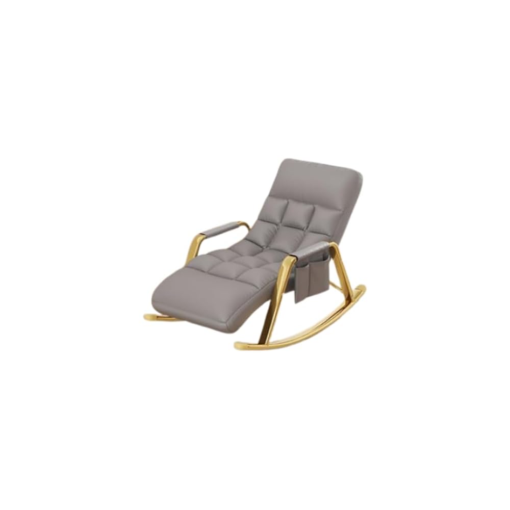 Tech Fabric Rocking Recliner Chair – Convertible Sleeper, Single Seater Lazy Sofa for Home, Balcony & Leisure Use,F