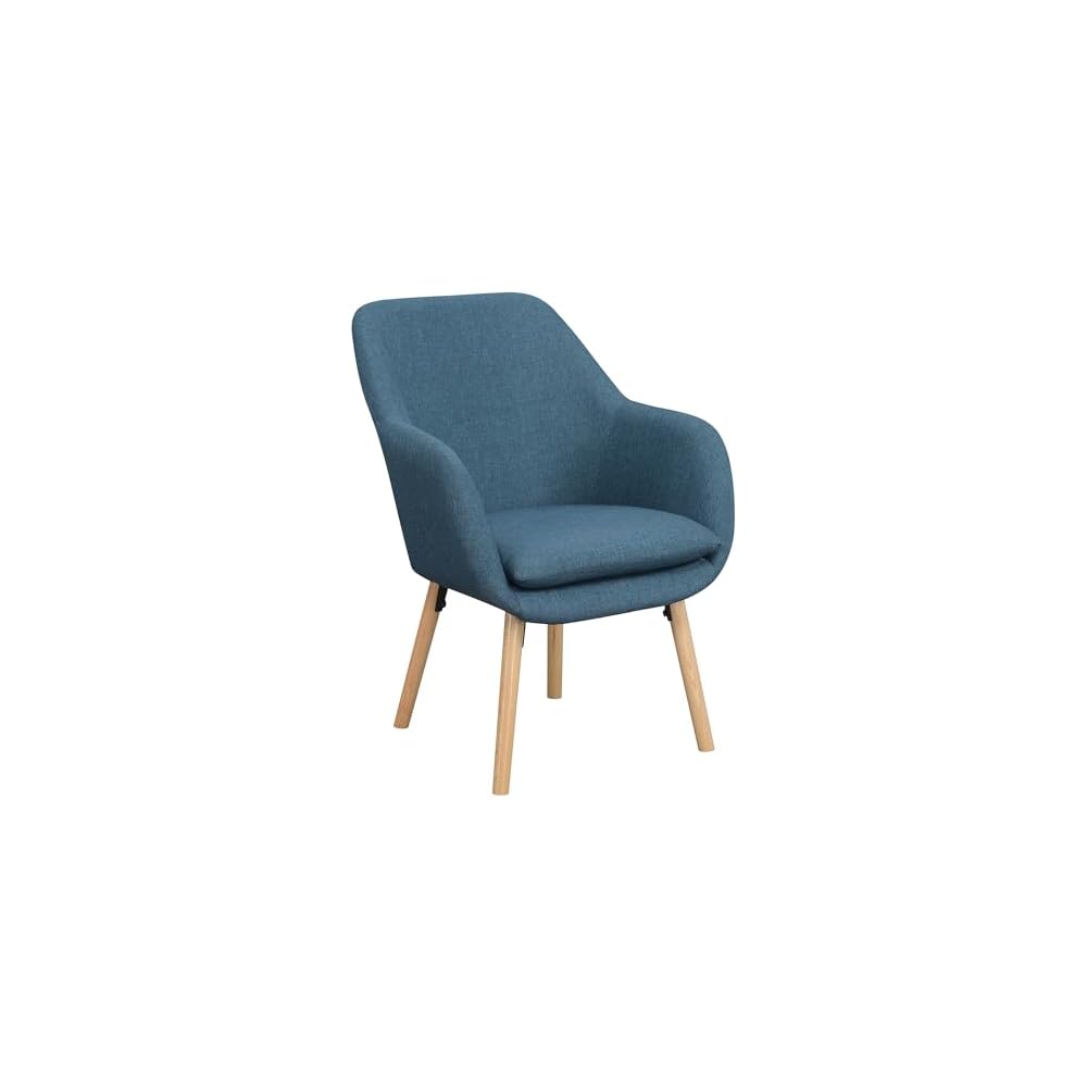 Convenience Concepts Take a Seat Charlotte Accent Chair, Denim Blue Linen