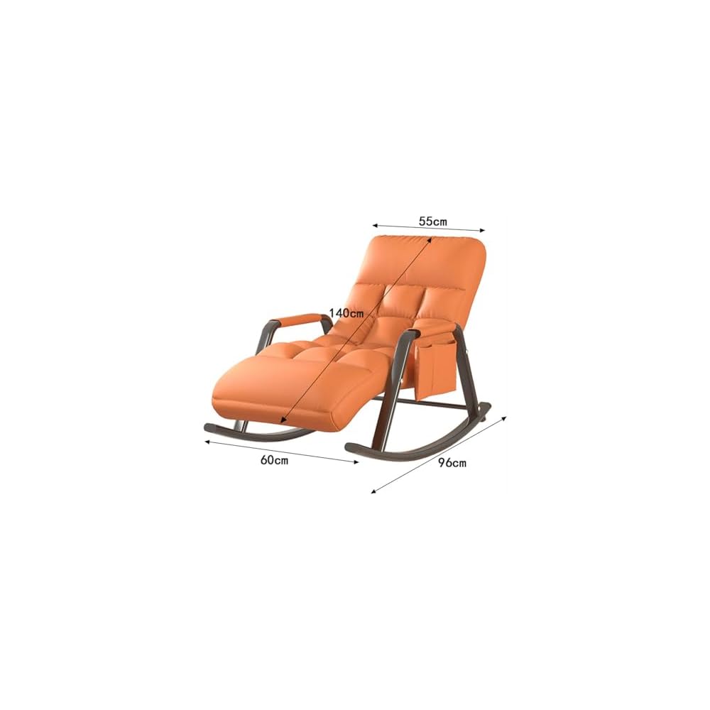 Tech Fabric Rocking Recliner Chair – Convertible Sleeper, Single Seater Lazy Sofa for Home, Balcony & Leisure Use,F