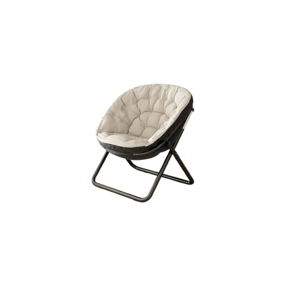 Faux Fur Folding Disk Chair for Cozy Relaxat in Bedroom Living Room and Dorm – Slish Portable Seat for Comfort and Versatili