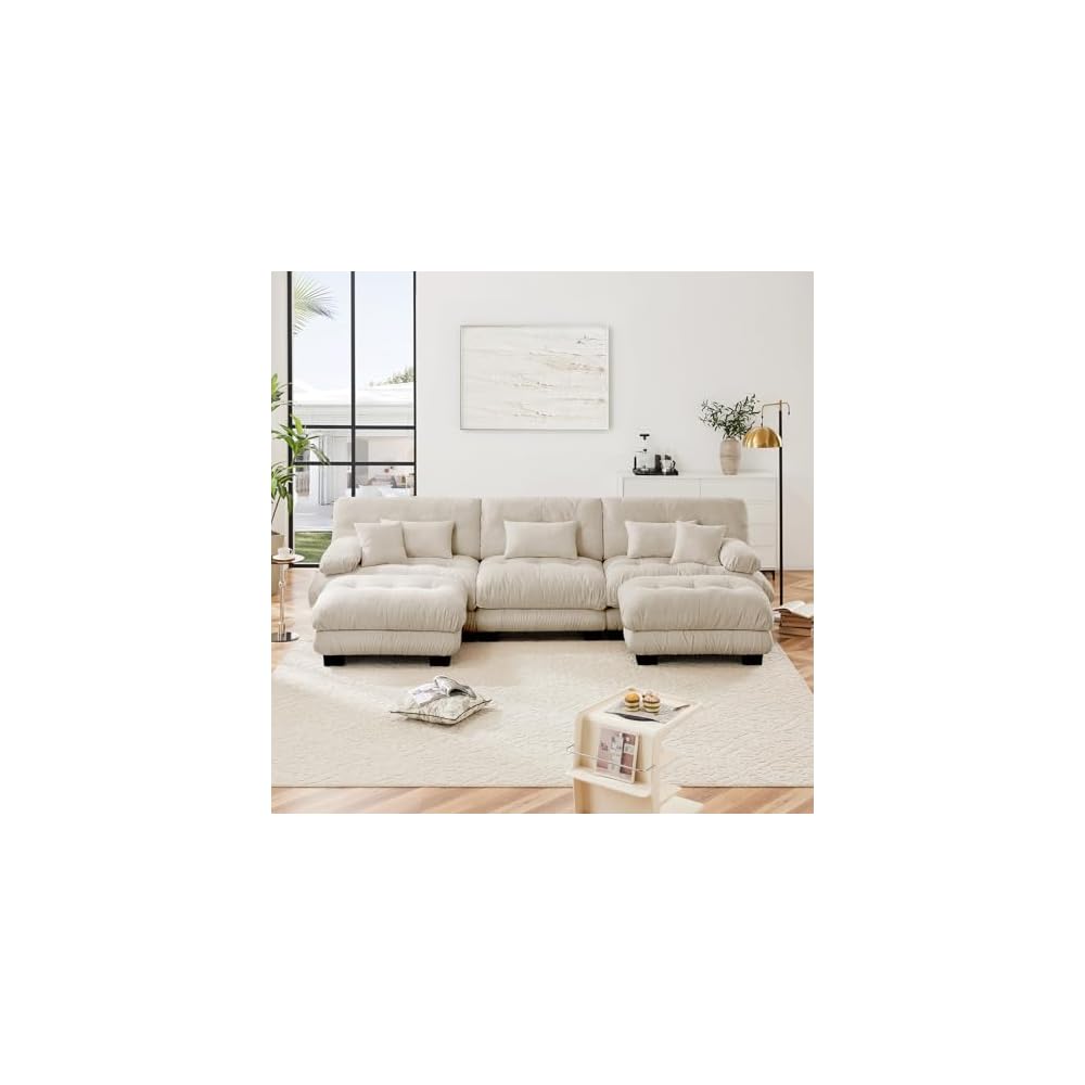 Modular Sectional Sofa, Oversized Couches for Living Room with Deep Seats