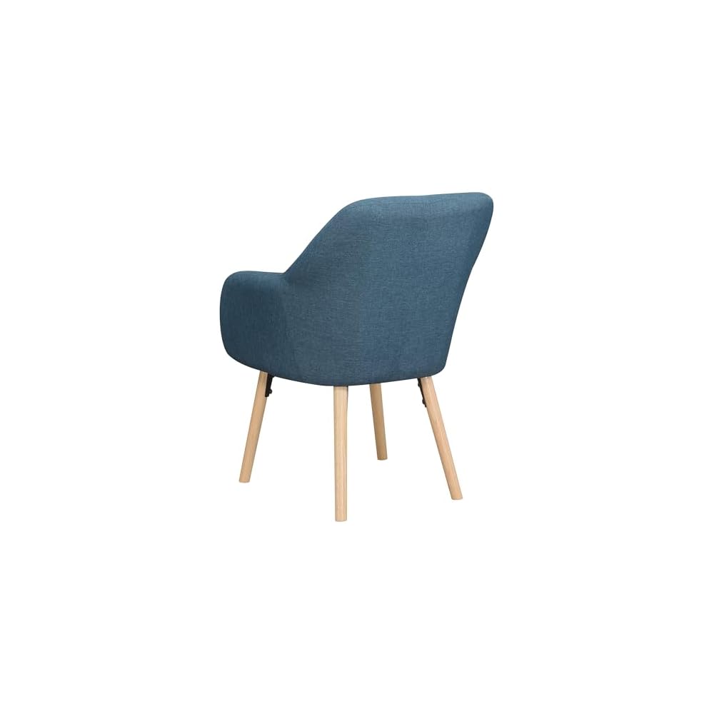 Convenience Concepts Take a Seat Charlotte Accent Chair, Denim Blue Linen