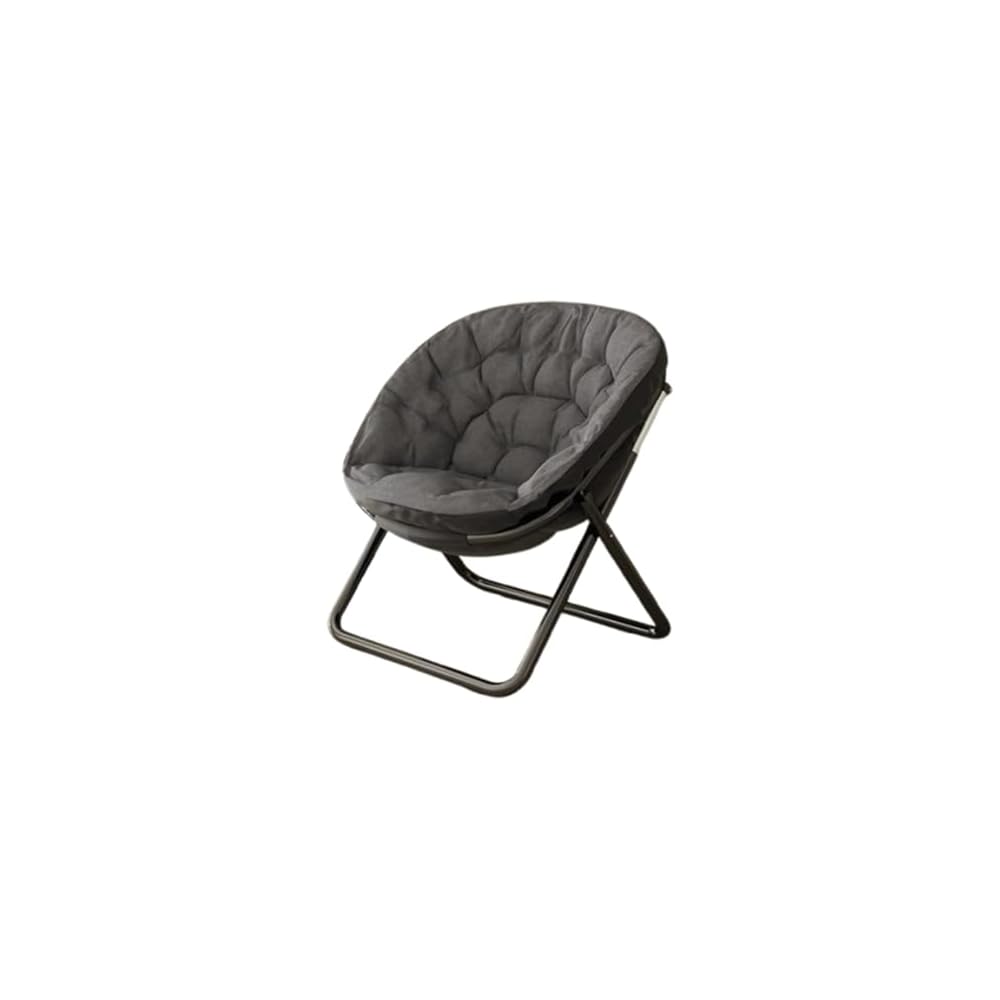 Faux Fur Folding Disk Chair for Cozy Relaxat in Bedroom Living Room and Dorm – Slish Portable Seat for Comfort and Versatili