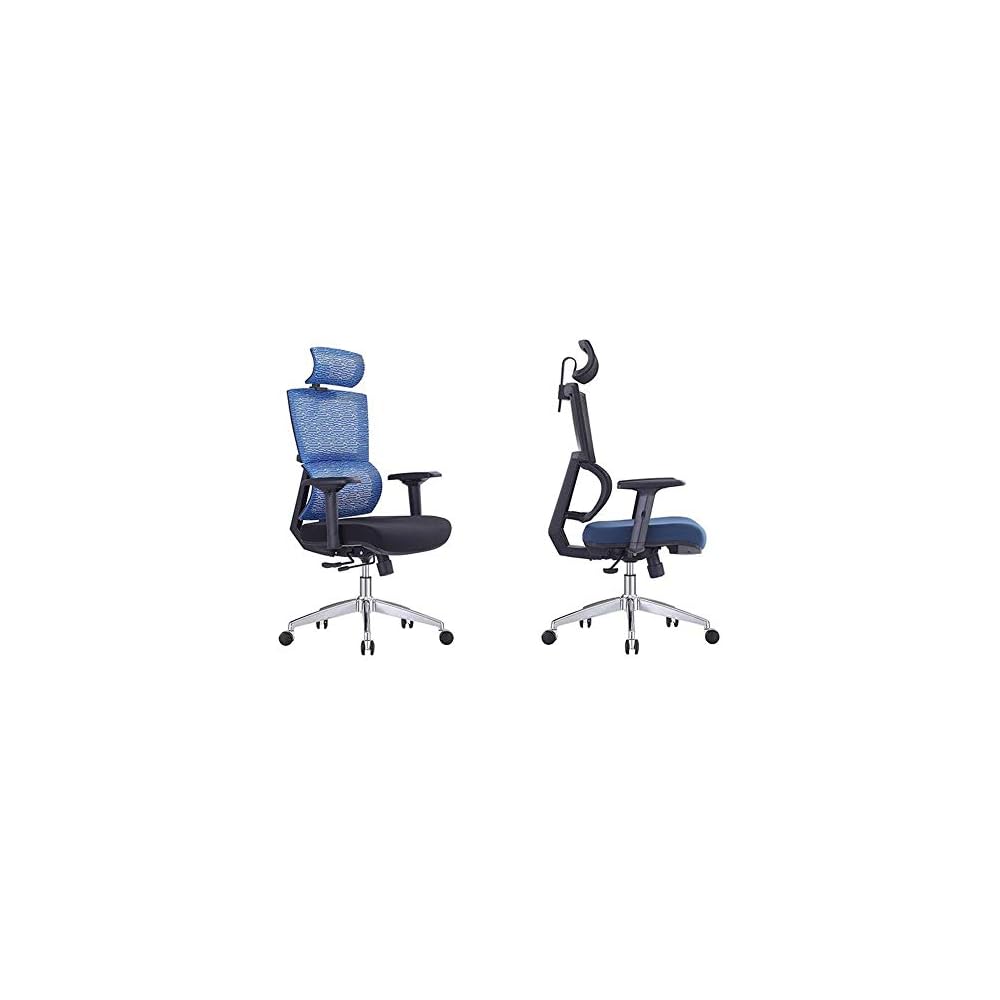Renovation House Office Chair Desk Chair Swivel Seat Computer Chair Ergonomic Mesh Support Office Chair Office Home (Colour: Blue Size: 86x64x33cm)
