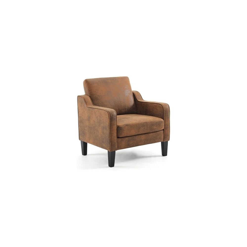 VINGLI Accent Chair, Chenille Upholstered Armchair, 380 LBS, Living Room