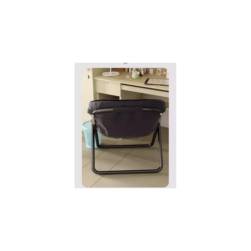 Faux Fur Folding Disk Chair for Cozy Relaxat in Bedroom Living Room and Dorm – Slish Portable Seat for Comfort and Versatili
