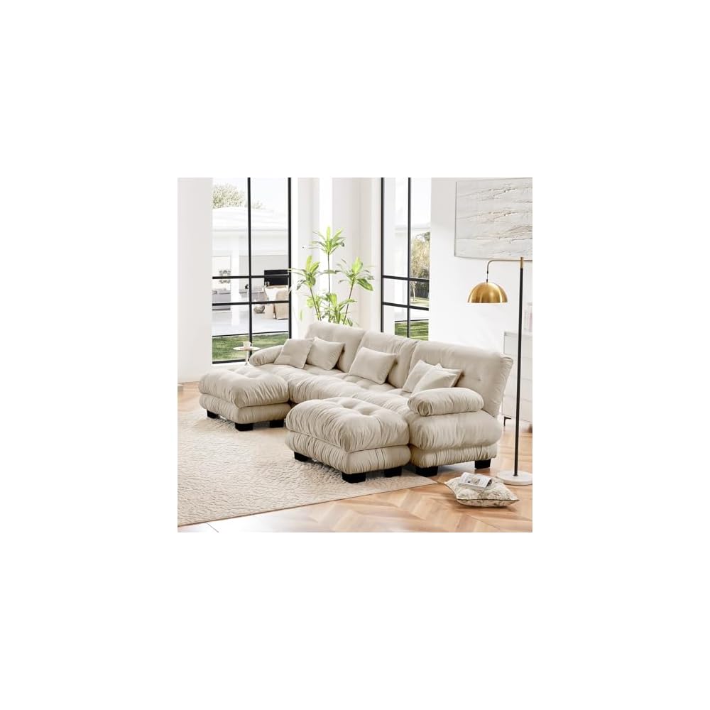 Modular Sectional Sofa, Oversized Couches for Living Room with Deep Seats