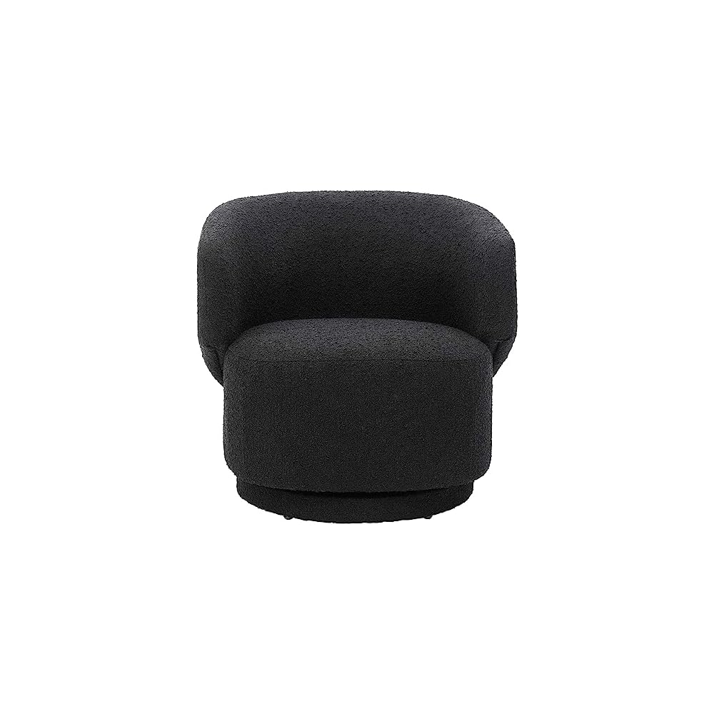 Modway EEI-6357-BLK Celestia Boucle Fabric Swivel Chair, Black