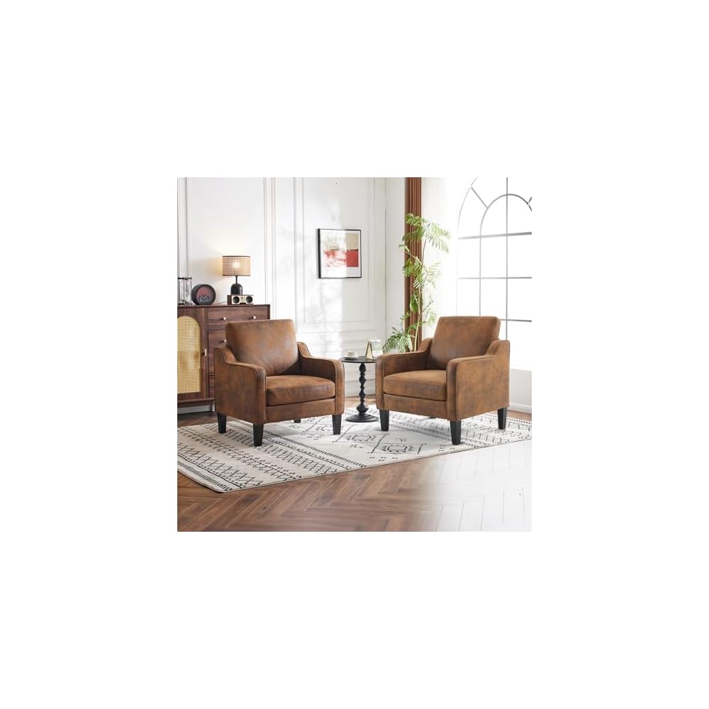 VINGLI Accent Chair, Chenille Upholstered Armchair, 380 LBS, Living Room