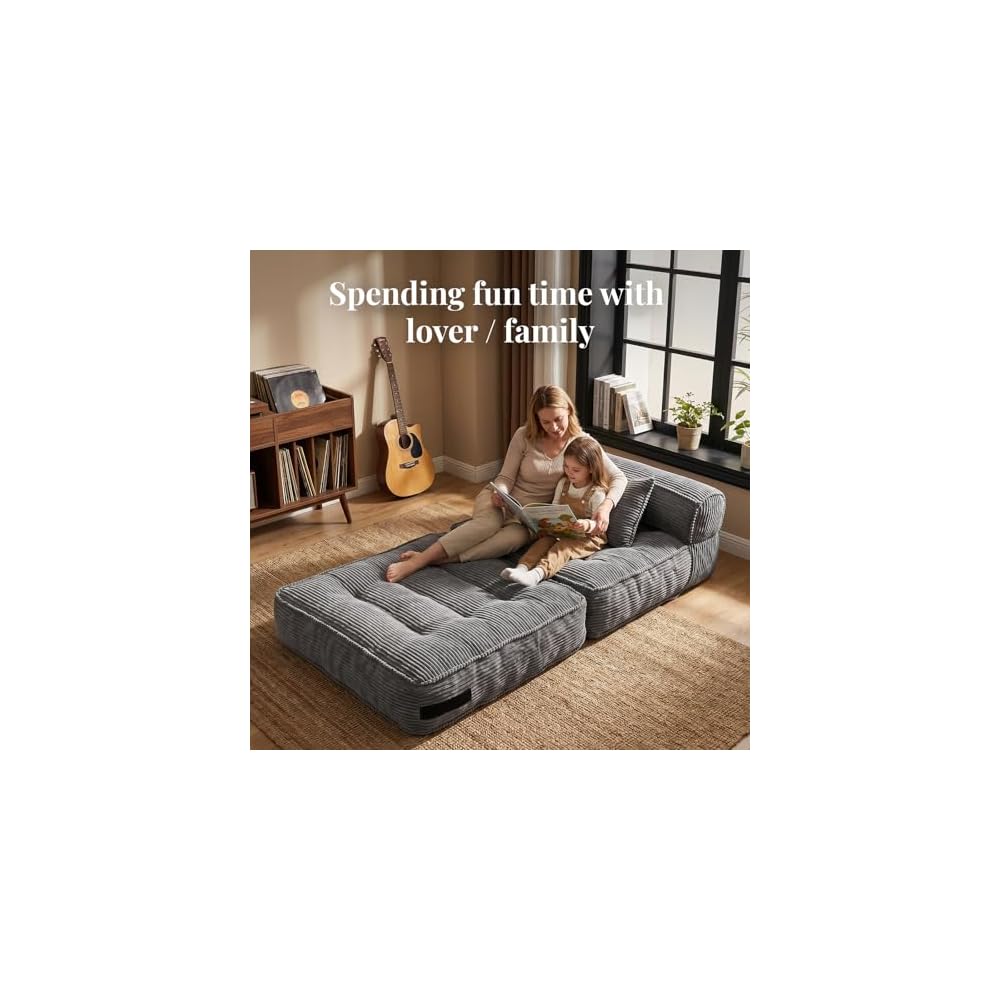 Folding Sofa Bed, Convertible Sleeper Chair with Pillow