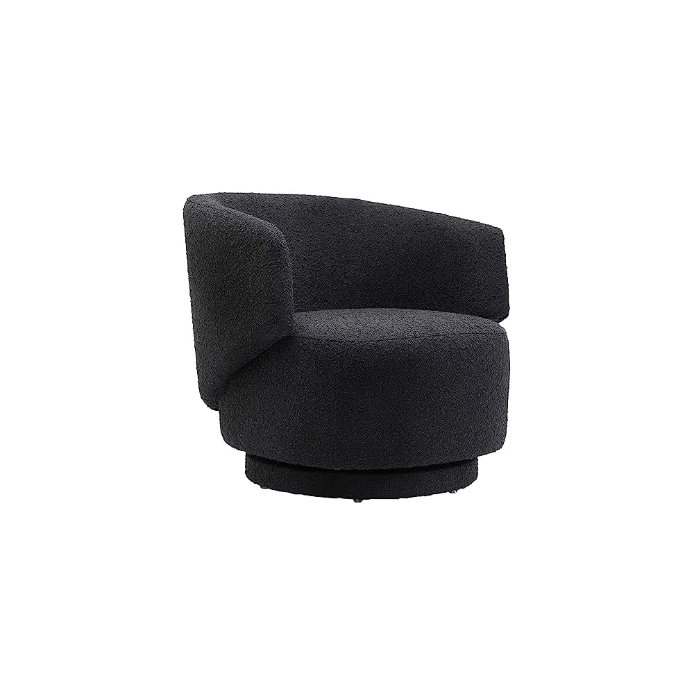 Modway EEI-6357-BLK Celestia Boucle Fabric Swivel Chair, Black
