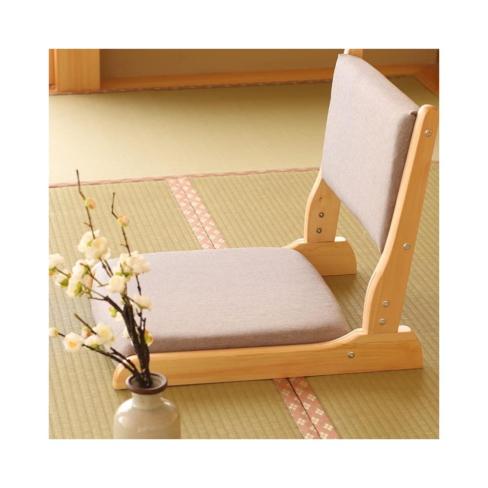 Cushioned Japanese floor chair wooden floor chair folding Japanese floor chair Japanese-style seat backrest low chair Japanese-style room floor chair simple chair Japanese-style room chair (10)