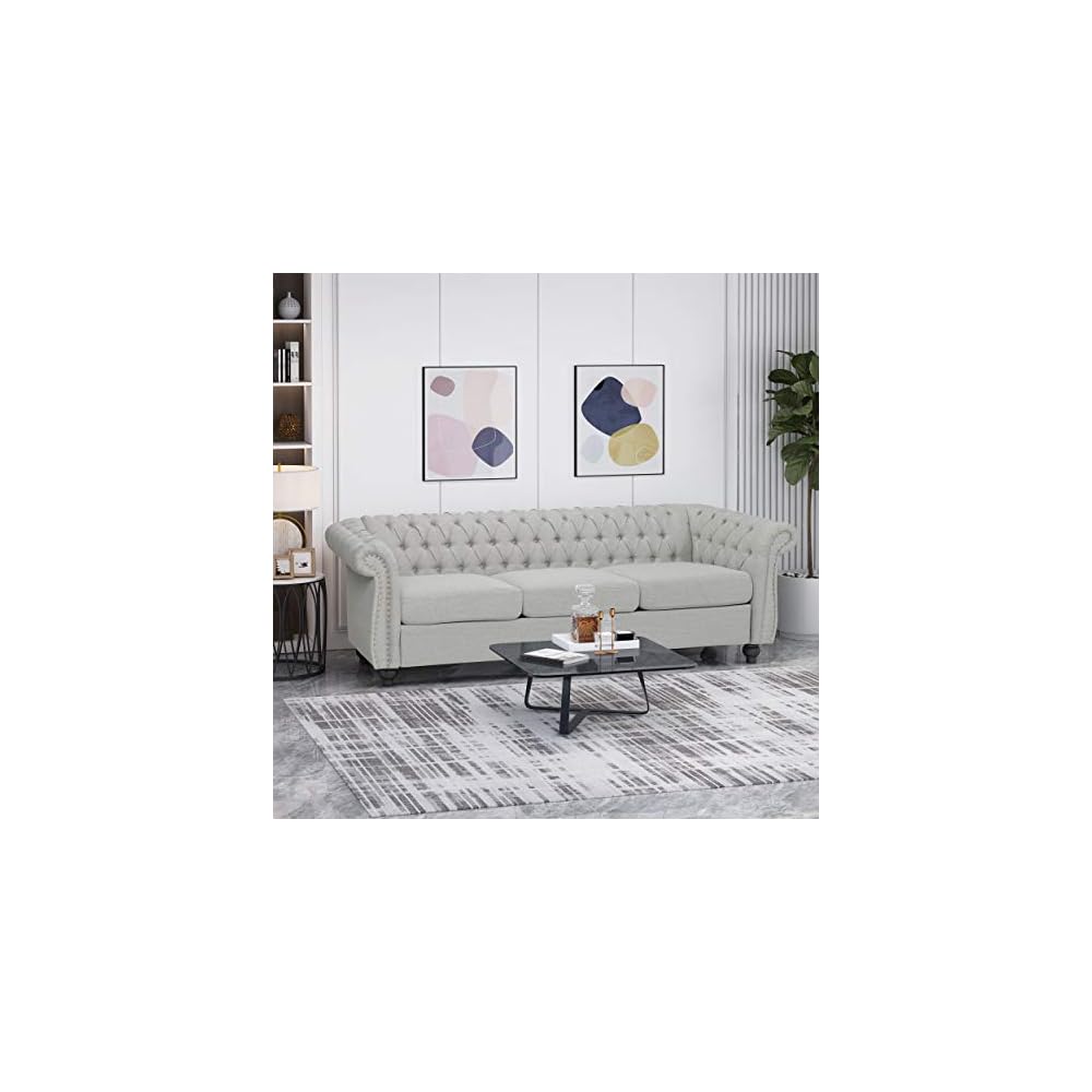 Christopher Knight Hom Norma Sofas, Cloud Gray, Dark Brown