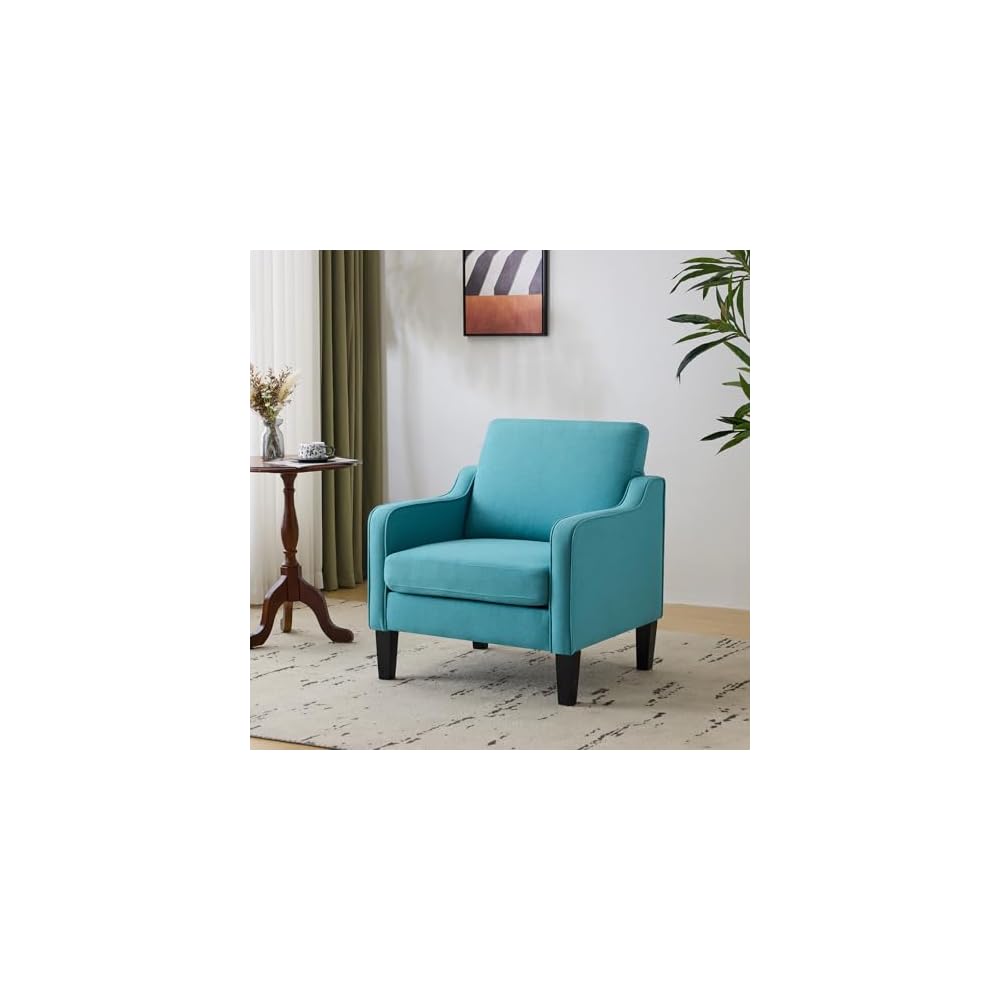 VINGLI Accent Chair, Chenille Upholstered Armchair, 380 LBS, Living Room