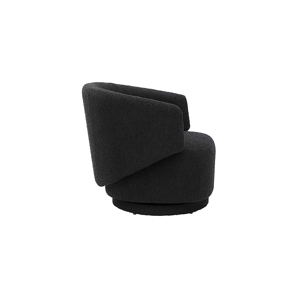 Modway EEI-6357-BLK Celestia Boucle Fabric Swivel Chair, Black