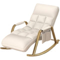 Tech Fabric Rocking Recliner Chair – Convertible Sleeper, Single Seater Lazy Sofa for Home, Balcony & Leisure Use,F