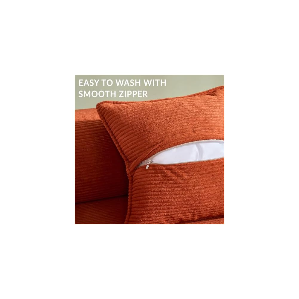 YINIX Foldable Sofa Bed, 62'' Folding Floor Couch, Compressed Convertable Sleeper Sofa, Memory Foam Couch with Pillow Back Support Armrest, 4-in-1 Futon Sofa Bed for Living Room, Orange