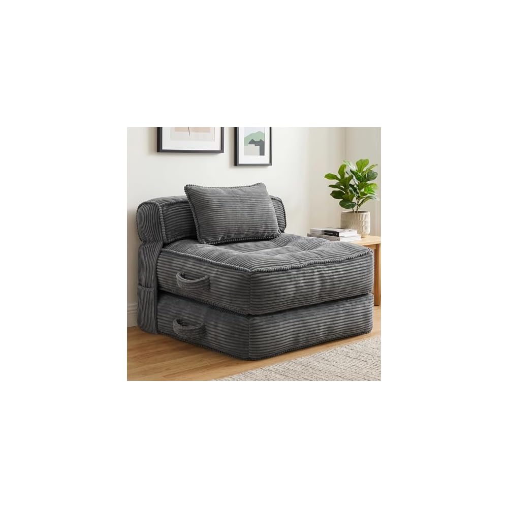 Folding Sofa Bed, Convertible Sleeper Chair with Pillow