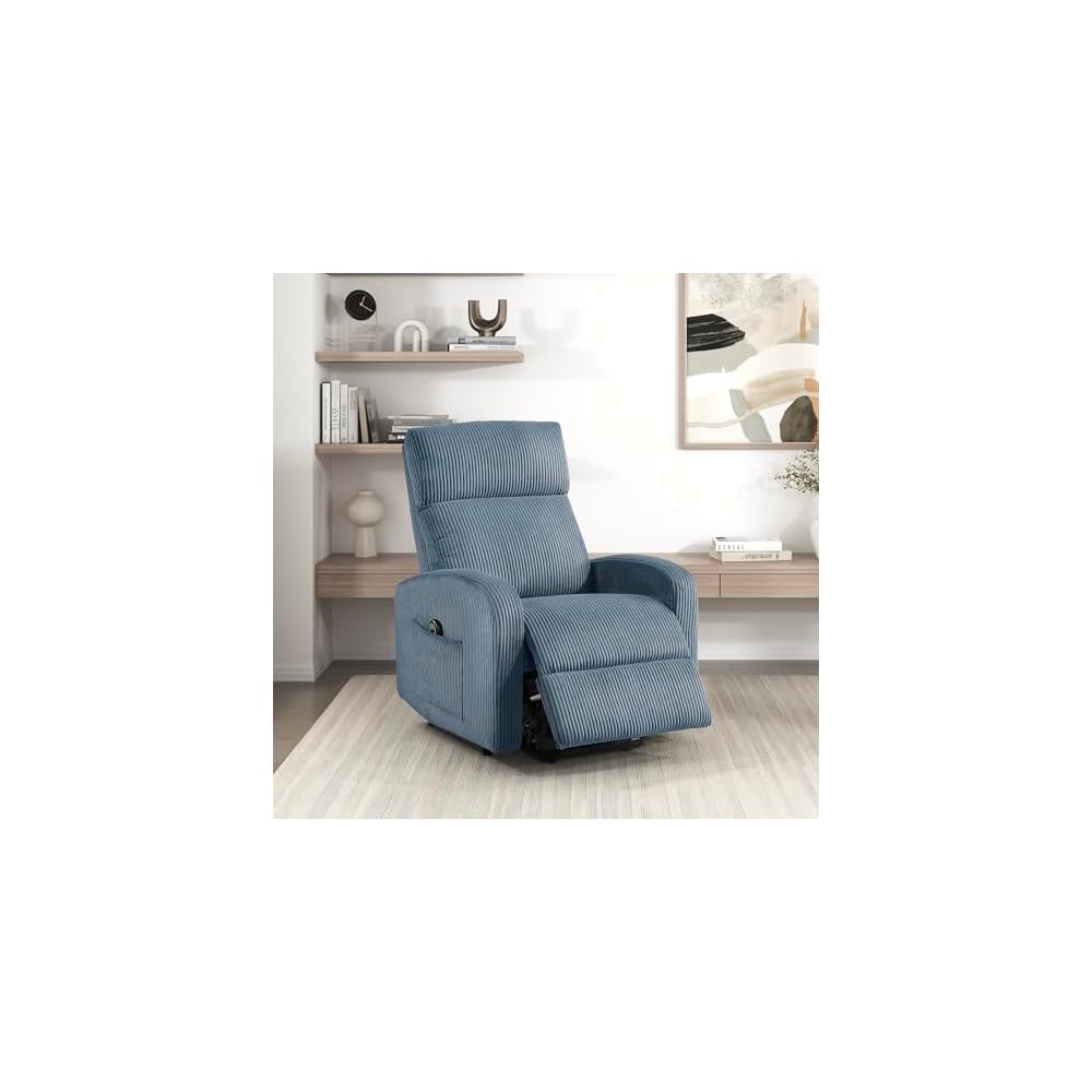 Lexicon Corduroy Pushback Recliner Chair, Beige