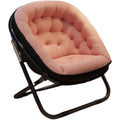 Faux Fur Folding Disk Chair for Cozy Relaxat in Bedroom Living Room and Dorm – Slish Portable Seat for Comfort and Versatili