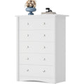 YESHOMY Tall Dresser for Bedroom, Modern Dressers with 5 Drawers, White