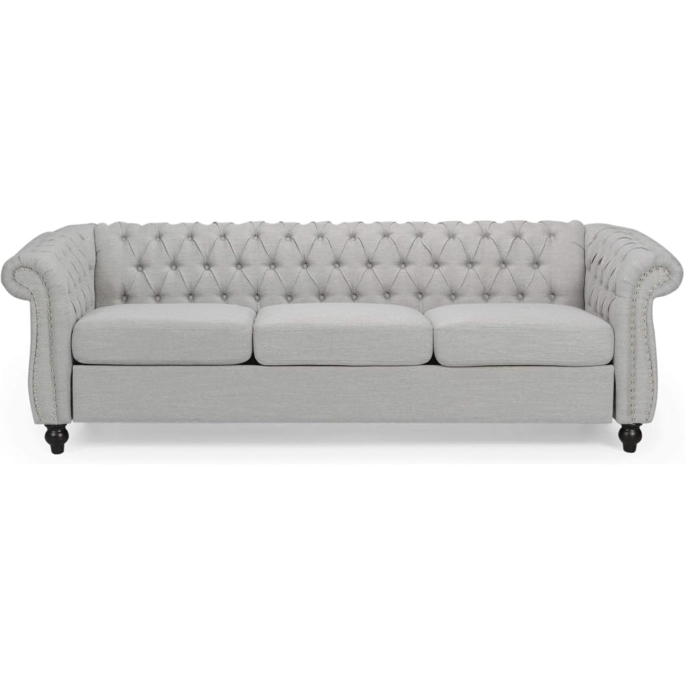 Christopher Knight Hom Norma Sofas, Cloud Gray, Dark Brown