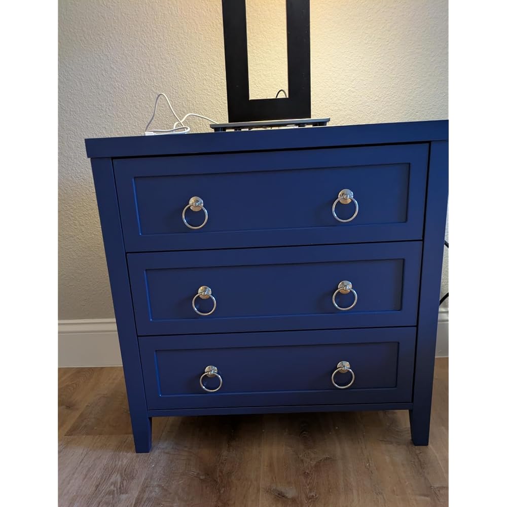 Huuger Night Stand with Charger Station and USB-C Port, 3 Drawer Nightstand
