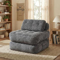 Boneless Chair Folding Sofa Bed, Sleeper Chair, Dark Grey, Single