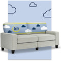 Serta Palisades 73" Track Arm Sofa, Easy Care Polyester, Soft Pillow Back, Pocket Coil Seat Cushions, Removable Covers, Loveseat or Couch for Small Spaces, Living Rooms or Bedrooms, Pebble Gray