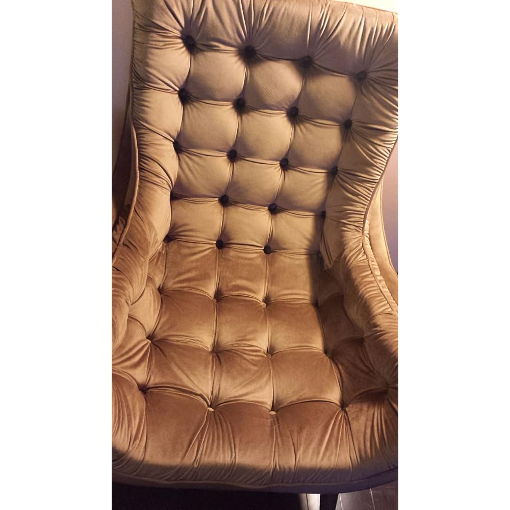 Modway Suggest Button Tufted Upholstered Velvet Lounge Chair, Black